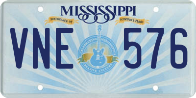 MS license plate VNE576