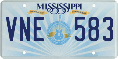 MS license plate VNE583