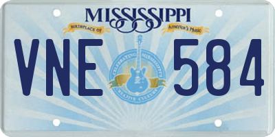MS license plate VNE584