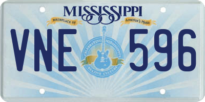 MS license plate VNE596