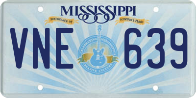 MS license plate VNE639