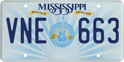 MS license plate VNE663
