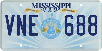 MS license plate VNE688