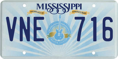 MS license plate VNE716