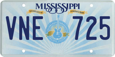 MS license plate VNE725