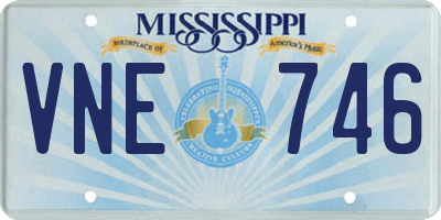MS license plate VNE746