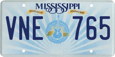 MS license plate VNE765