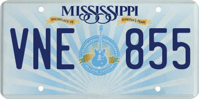 MS license plate VNE855