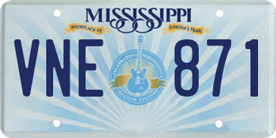 MS license plate VNE871