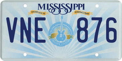 MS license plate VNE876