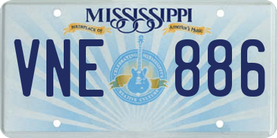 MS license plate VNE886