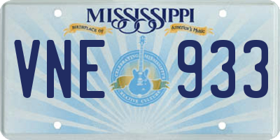 MS license plate VNE933