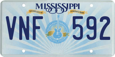 MS license plate VNF592