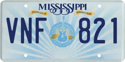MS license plate VNF821