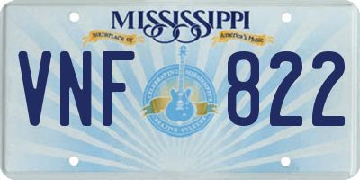MS license plate VNF822