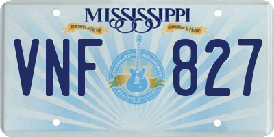 MS license plate VNF827