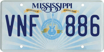 MS license plate VNF886