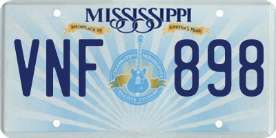MS license plate VNF898