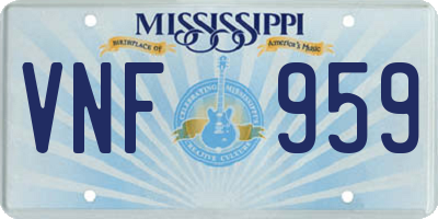 MS license plate VNF959
