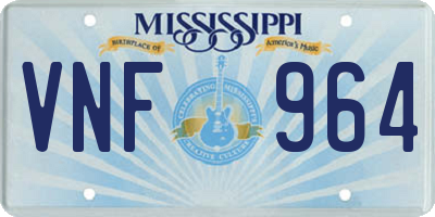 MS license plate VNF964
