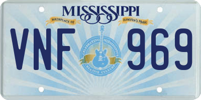 MS license plate VNF969