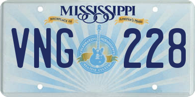 MS license plate VNG228