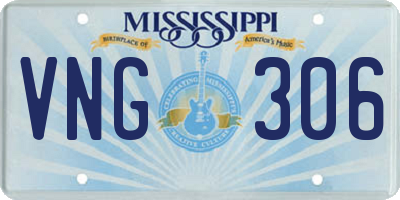 MS license plate VNG306