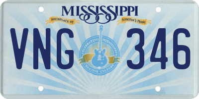 MS license plate VNG346