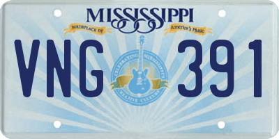 MS license plate VNG391