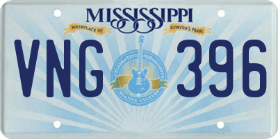 MS license plate VNG396
