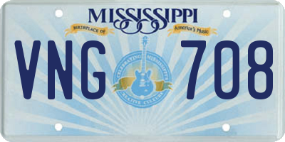 MS license plate VNG708
