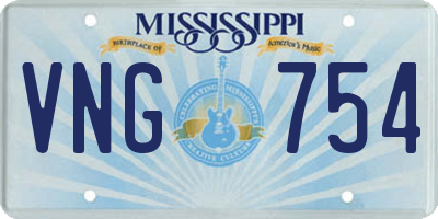 MS license plate VNG754