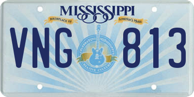 MS license plate VNG813