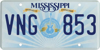 MS license plate VNG853