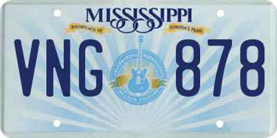 MS license plate VNG878