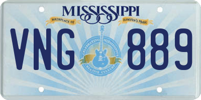 MS license plate VNG889