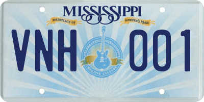 MS license plate VNH001