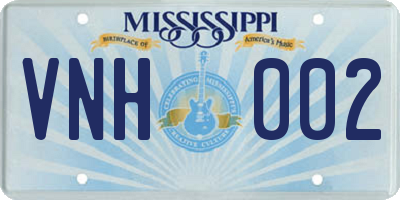MS license plate VNH002