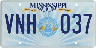 MS license plate VNH037