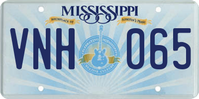 MS license plate VNH065