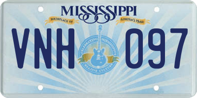 MS license plate VNH097