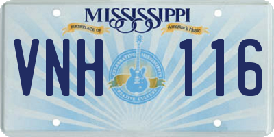 MS license plate VNH116