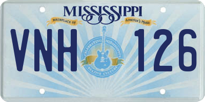 MS license plate VNH126
