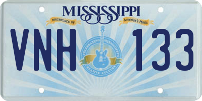 MS license plate VNH133