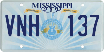 MS license plate VNH137