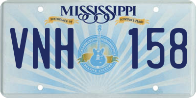 MS license plate VNH158