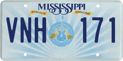 MS license plate VNH171