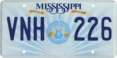 MS license plate VNH226