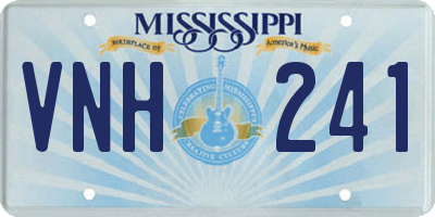 MS license plate VNH241