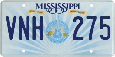 MS license plate VNH275